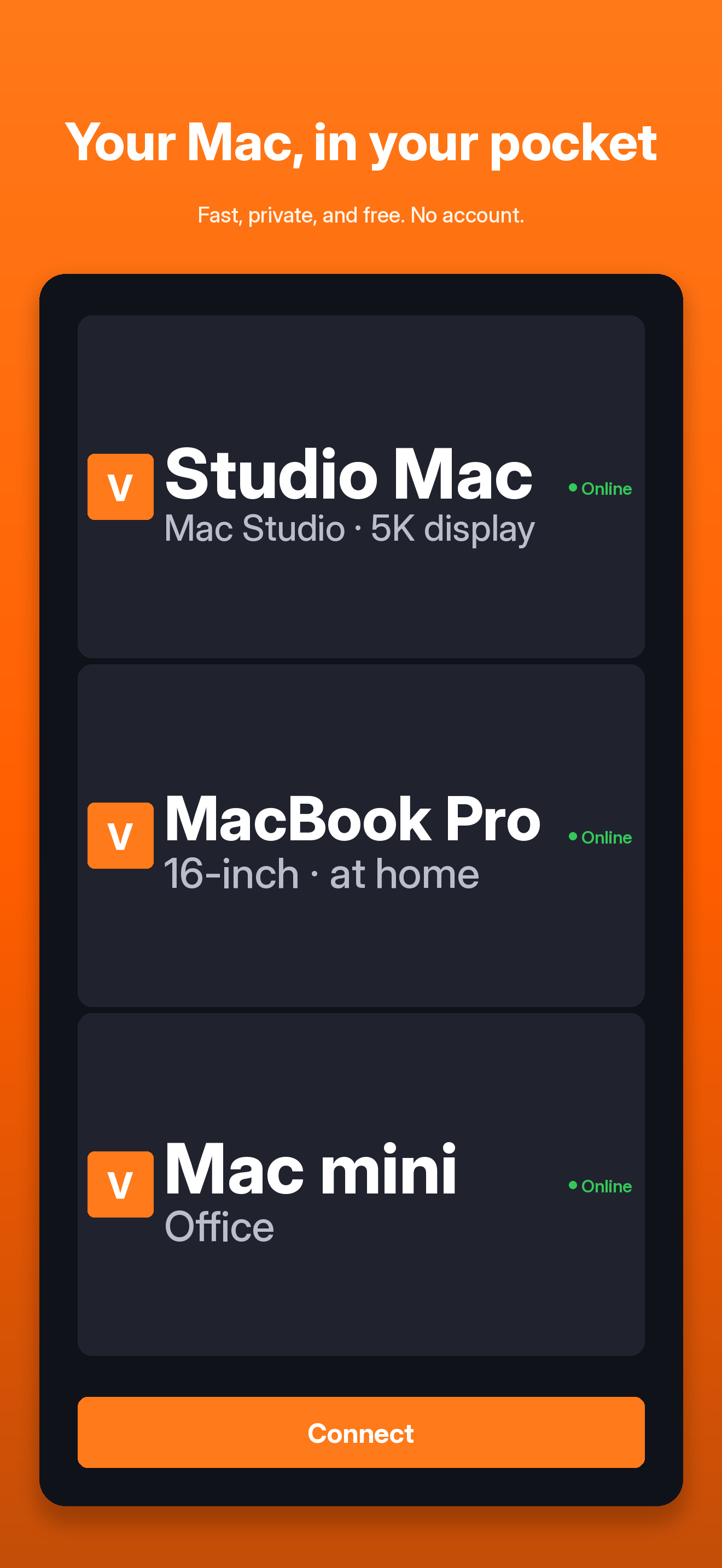 Volero on iPhone: your Macs