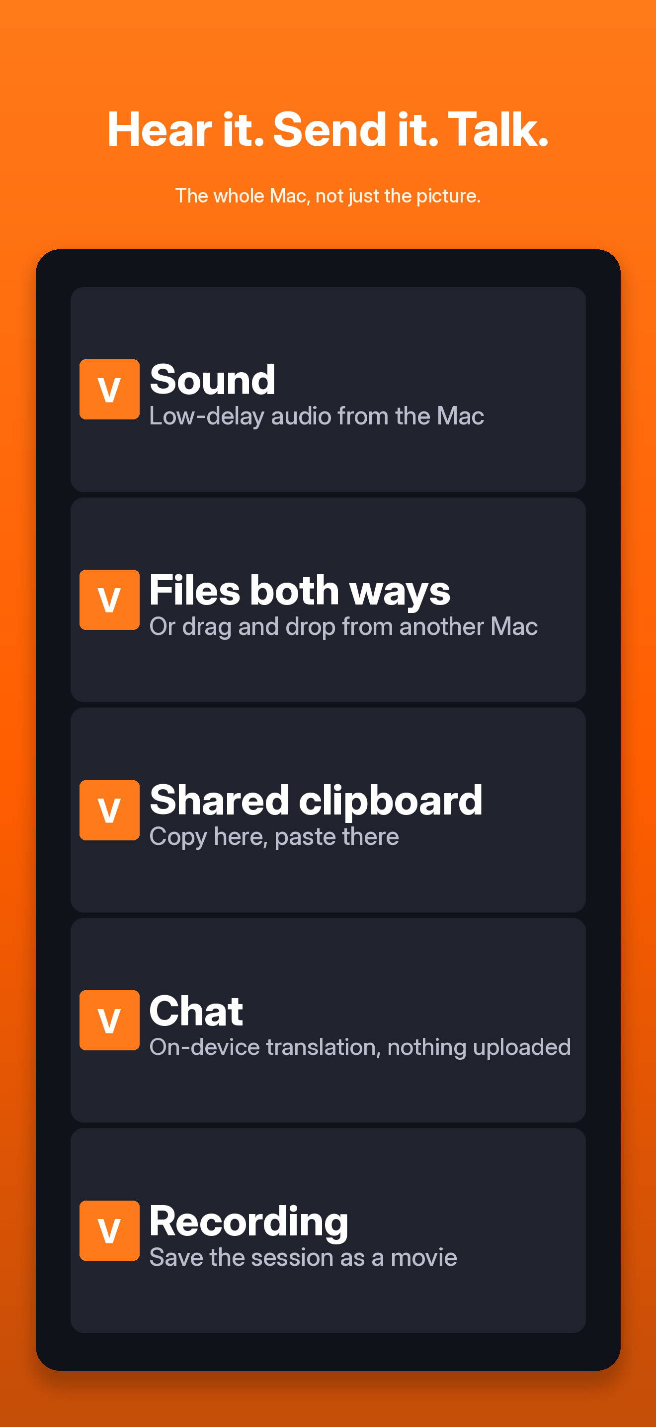 Volero on iPhone: controlling a Mac